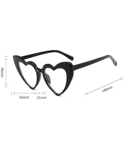 Heart Sunglasses Women Cat Eye Sun Glasses Retro Love Heart Shaped Glasses - Doublegray - CK18WWMKSLC $39.52 Cat Eye