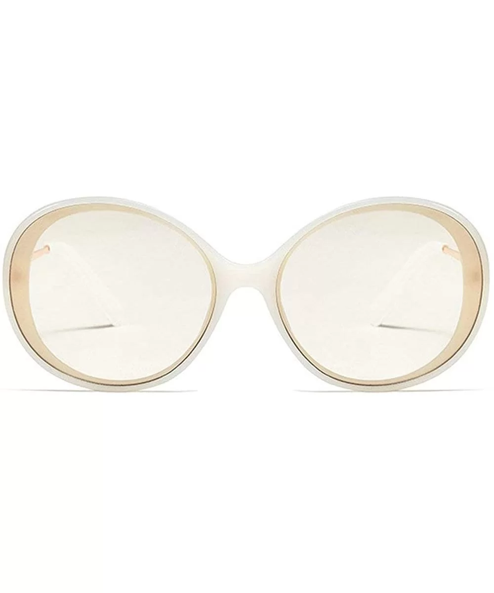 Men Fashion Ultra light Oval Sunglasses Brand Designer Vintage Lady shaded Glasses UV400 - White - C218UDL2XHT $17.70 Oval