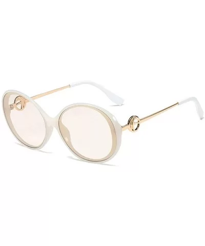 Men Fashion Ultra light Oval Sunglasses Brand Designer Vintage Lady shaded Glasses UV400 - White - C218UDL2XHT $17.70 Oval