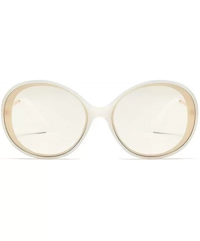 Men Fashion Ultra light Oval Sunglasses Brand Designer Vintage Lady shaded Glasses UV400 - White - C218UDL2XHT $17.70 Oval