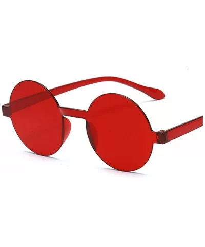 Round Sunglasses Women Vintage Classic Hip Hop Style Sun Glasses Female Brand Designer Frame Feminino - Red - CV198ZUDHAW $55...