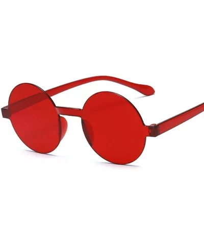 Round Sunglasses Women Vintage Classic Hip Hop Style Sun Glasses Female Brand Designer Frame Feminino - Red - CV198ZUDHAW $55...