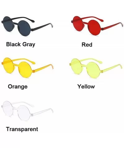 Round Sunglasses Women Vintage Classic Hip Hop Style Sun Glasses Female Brand Designer Frame Feminino - Red - CV198ZUDHAW $55...