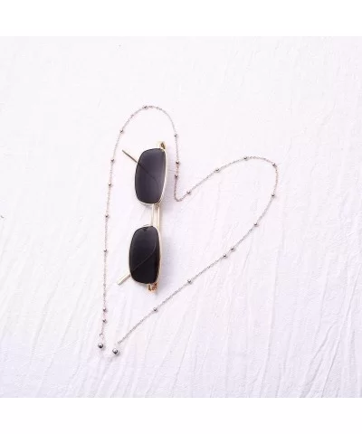 Women Eyeglass Chain Sunglasses Mirrored Lens Shades Strap Holder Necklace Glasses Retainer Glasses Case +Cloth - CJ199I6NCDQ...