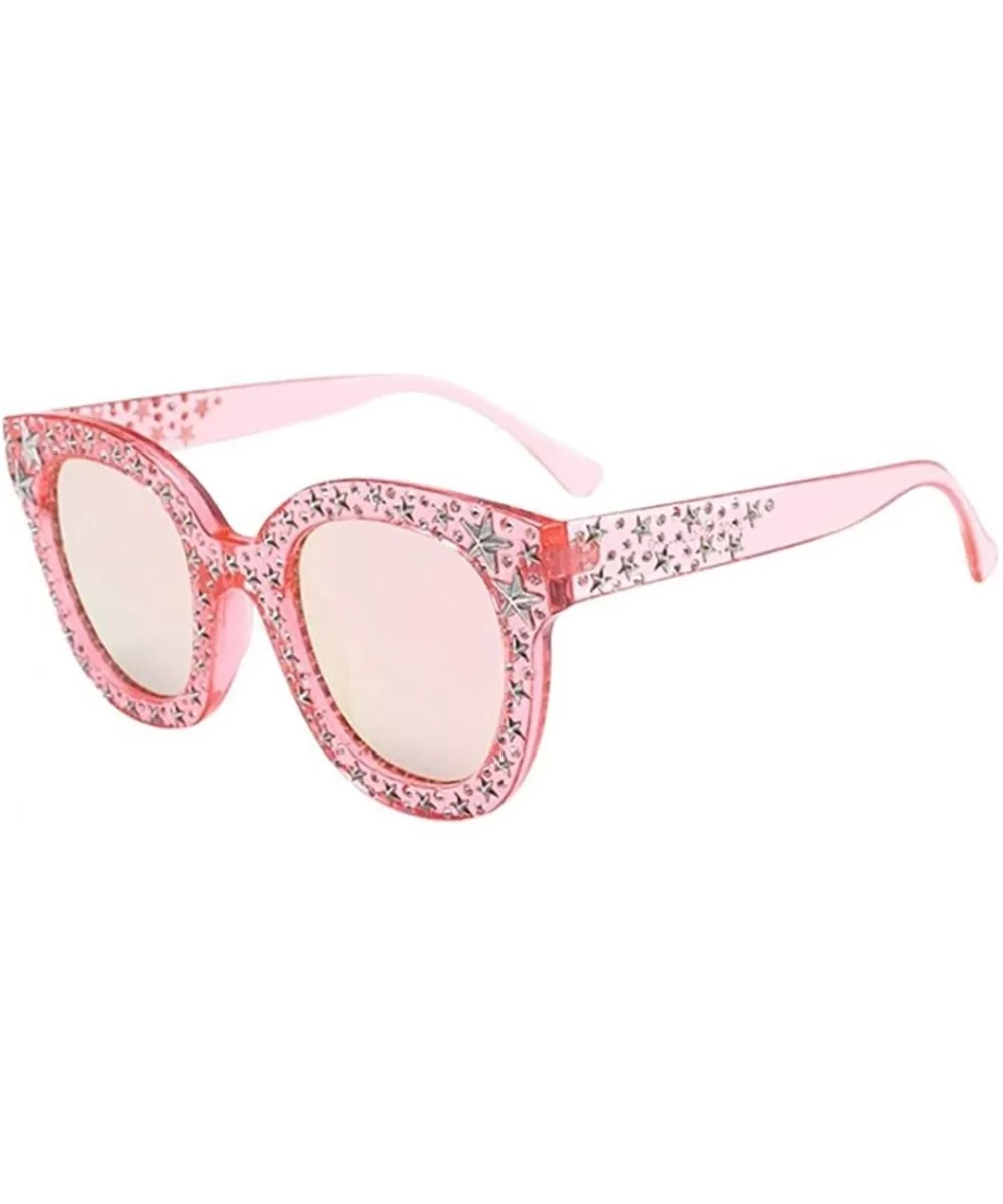 SUNGLASSES - WOMEN FASHION RETRO CLASSIC DIAMOND TRENDY STYLISH SUN GLASSES - C1 - CG18CZMK2SU $9.09 Semi-rimless