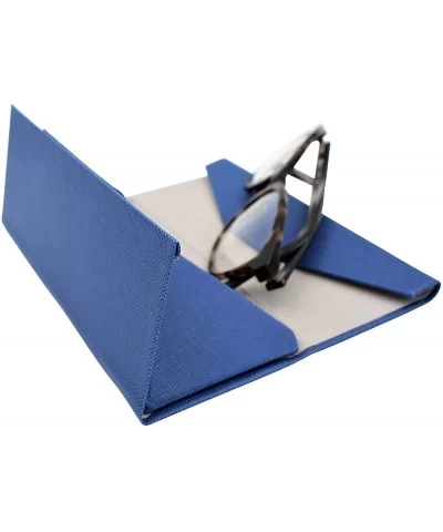 Solid Color Eco Leather Magnetic Folding Hard Case for Sunglasses - Eyeglasses - Reading Glasses - Navy - CQ192AEYW3L $13.65 ...