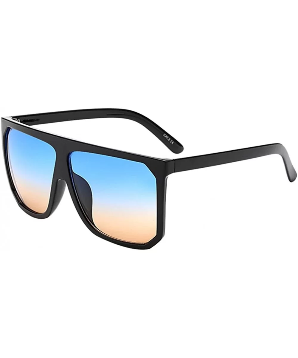 Classic Square Eyewear Mens Womens Stylish Driving Sunglasses Anti Glare - Blue - CQ18CXC2NQE $22.26 Square