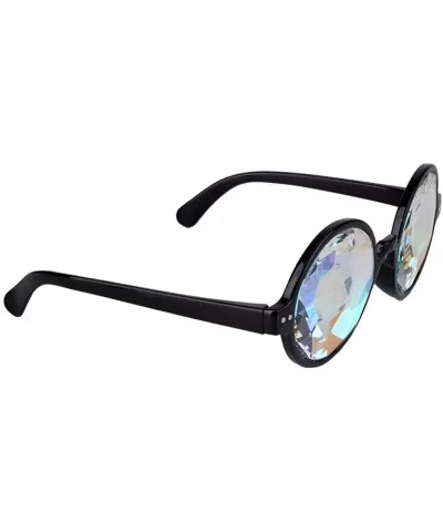 Kaleidoscope Glasses- Rainbow Prism Sunglasses Crystal Lens Goggles - Black+white - C718SL5GQ8K $33.52 Goggle