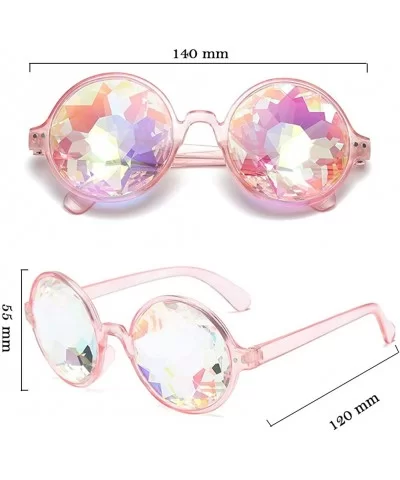 Kaleidoscope Glasses- Rainbow Prism Sunglasses Crystal Lens Goggles - Black+white - C718SL5GQ8K $33.52 Goggle