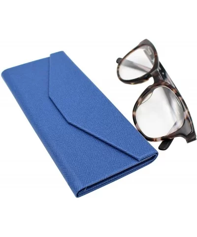 Solid Color Eco Leather Magnetic Folding Hard Case for Sunglasses - Eyeglasses - Reading Glasses - Navy - CQ192AEYW3L $13.65 ...