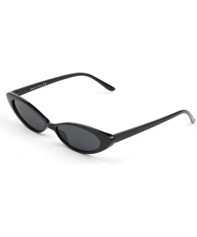 Complete your trendy outfits with these true vintage small oval sunglasses - Black - CY18WR9S5IN $31.67 Oval