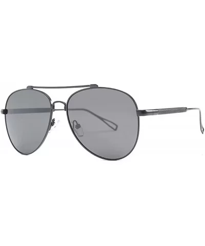 Men's Retro Polarized Sunglasses Outdoor Driving Sunglasses - Black Grey C1 - CG1904SEL2X $27.00 Square