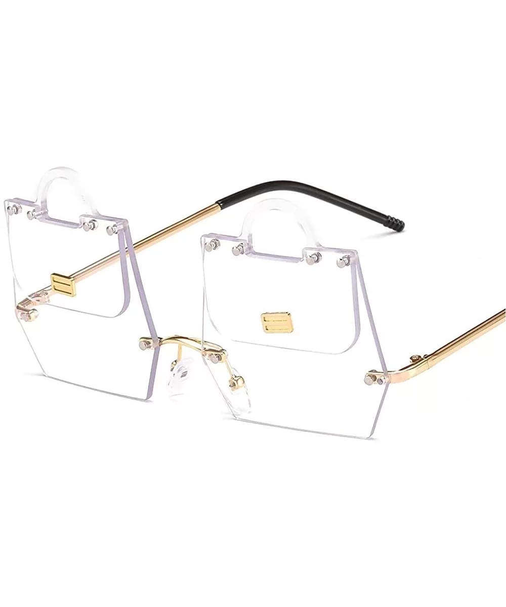 Handbag Sunglasses Luxury Glasses Eyewear - Clear - CB18TCLQZYR $17.80 Square