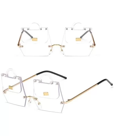 Handbag Sunglasses Luxury Glasses Eyewear - Clear - CB18TCLQZYR $17.80 Square