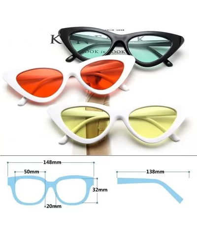 Cat Eye Sunglasses Vintage Mod Style Retro Sunglasses - Black Blue - CT18CMXW0KQ $26.92 Goggle