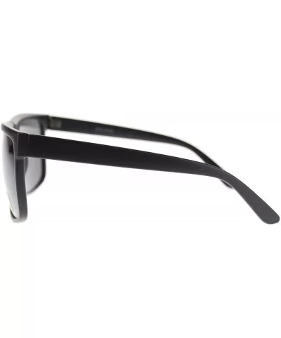 Mens Mobster Rectangular Flat Top Hardcore Gangster Sunglasses - Matte Black - C811MULY5YL $12.74 Rectangular