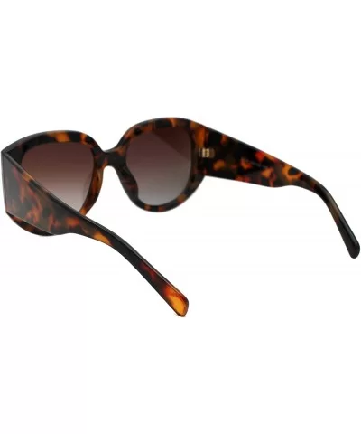 Womens Fashion Sunglasses Oversized Round Square Thick Temple UV 400 - Tortoise (Brown Grey) - CM19399UY5G $14.28 Oversized