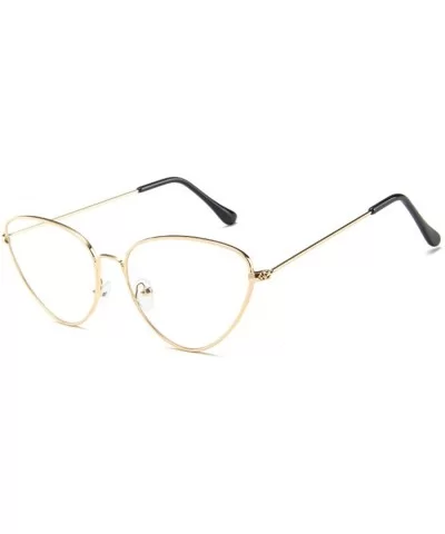 Cat eye Retro Metal Glasses Frame Women's Decorative Eyeglasses Unisex-adult Eyewear - C2 - CV18WL4HTHS $17.57 Cat Eye