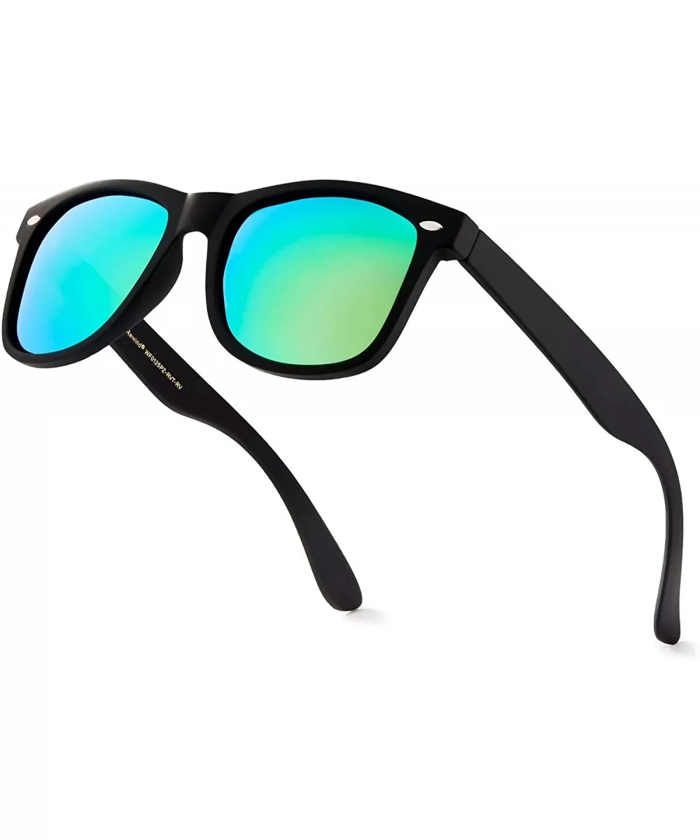 Classic Polarized Sunglasses - Matte Black - Revo Green - CC1960SWL2Q $17.73 Rimless