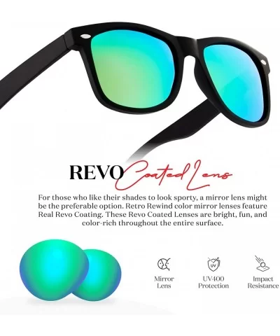 Classic Polarized Sunglasses - Matte Black - Revo Green - CC1960SWL2Q $17.73 Rimless