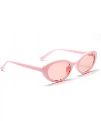 Oval Sunglasses Women 2018 Black Retro Vintage Round Sun Glasses Men UV400 Summer - Pink - CJ18DGXGZ9H $13.61 Oval