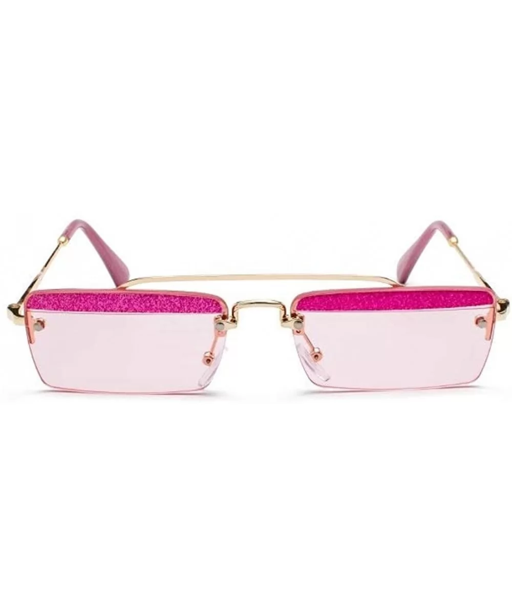 Retro Square Polarized Sunglasses UV Protection HD Lenses Lightweight Metal Frame Glasses for Women - Pink - C318KR70TRX $24....