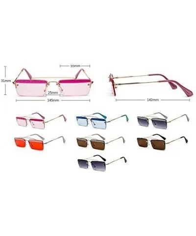 Retro Square Polarized Sunglasses UV Protection HD Lenses Lightweight Metal Frame Glasses for Women - Pink - C318KR70TRX $24....