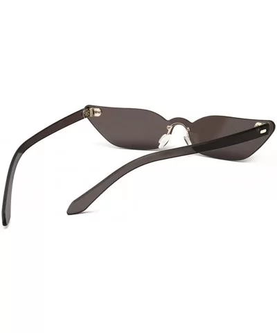 Narrow Cat Eye Sunglasses Triangle Rimless Sun Glasses Women Accessories - Black - CD18EIMD0QA $13.60 Cat Eye