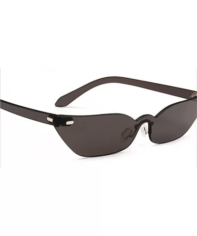 Narrow Cat Eye Sunglasses Triangle Rimless Sun Glasses Women Accessories - Black - CD18EIMD0QA $13.60 Cat Eye