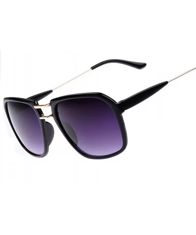 Women Mens Oversize Square UV Protection Sports Sunglasses Eyewear in Unisex - Black - CR12F67I39D $14.13 Square