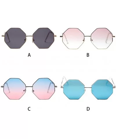 Rimless Irregular Sunglasses Lightweight Composite-UV400 Lens Glasses - Blue - CE1903YI4X0 $19.37 Rimless