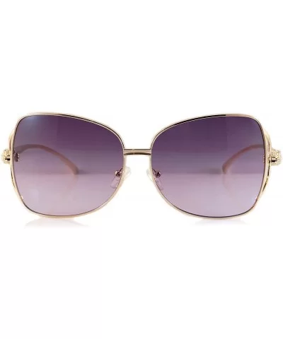 Muse Designer Fashion Open Temple Oversize Butterfly Sunglasses A104 - Purple - CH180LNI598 $20.81 Butterfly