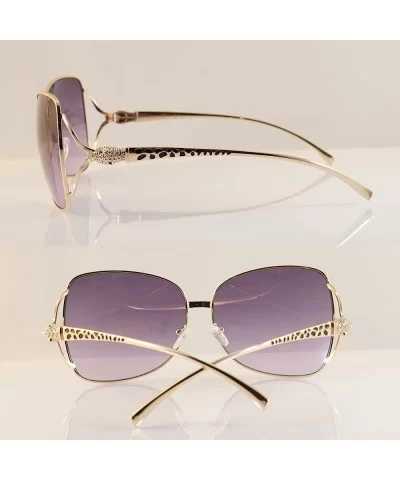 Muse Designer Fashion Open Temple Oversize Butterfly Sunglasses A104 - Purple - CH180LNI598 $20.81 Butterfly