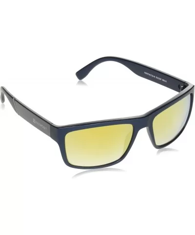 Men's 5023SP Vintage Rectangular Sunglasses with 100% UV Protection- 65 mm - Matte Blue & Grey - C618N8M7HSG $40.33 Round