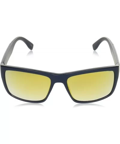 Men's 5023SP Vintage Rectangular Sunglasses with 100% UV Protection- 65 mm - Matte Blue & Grey - C618N8M7HSG $40.33 Round