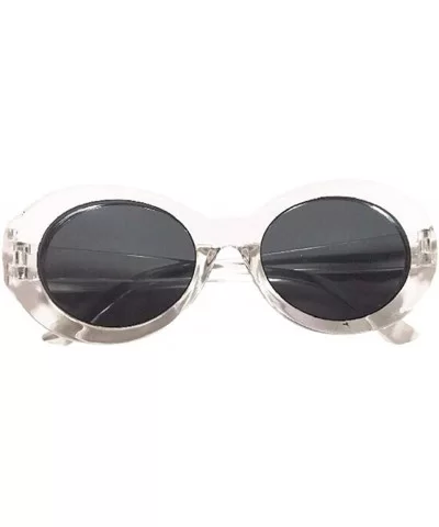 Retro Vintage Clout Goggles Unisex Sunglasses Rapper Oval Shades Grunge Glasses - C - CO18S2TK6ZR $10.60 Goggle