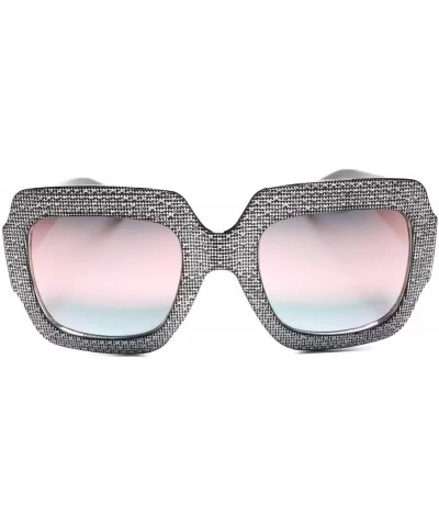 Womens Vintage Retro Fashion Stylish Large Oversized Square Sunglasses - Black / Pink - CV1802O95U3 $16.58 Square