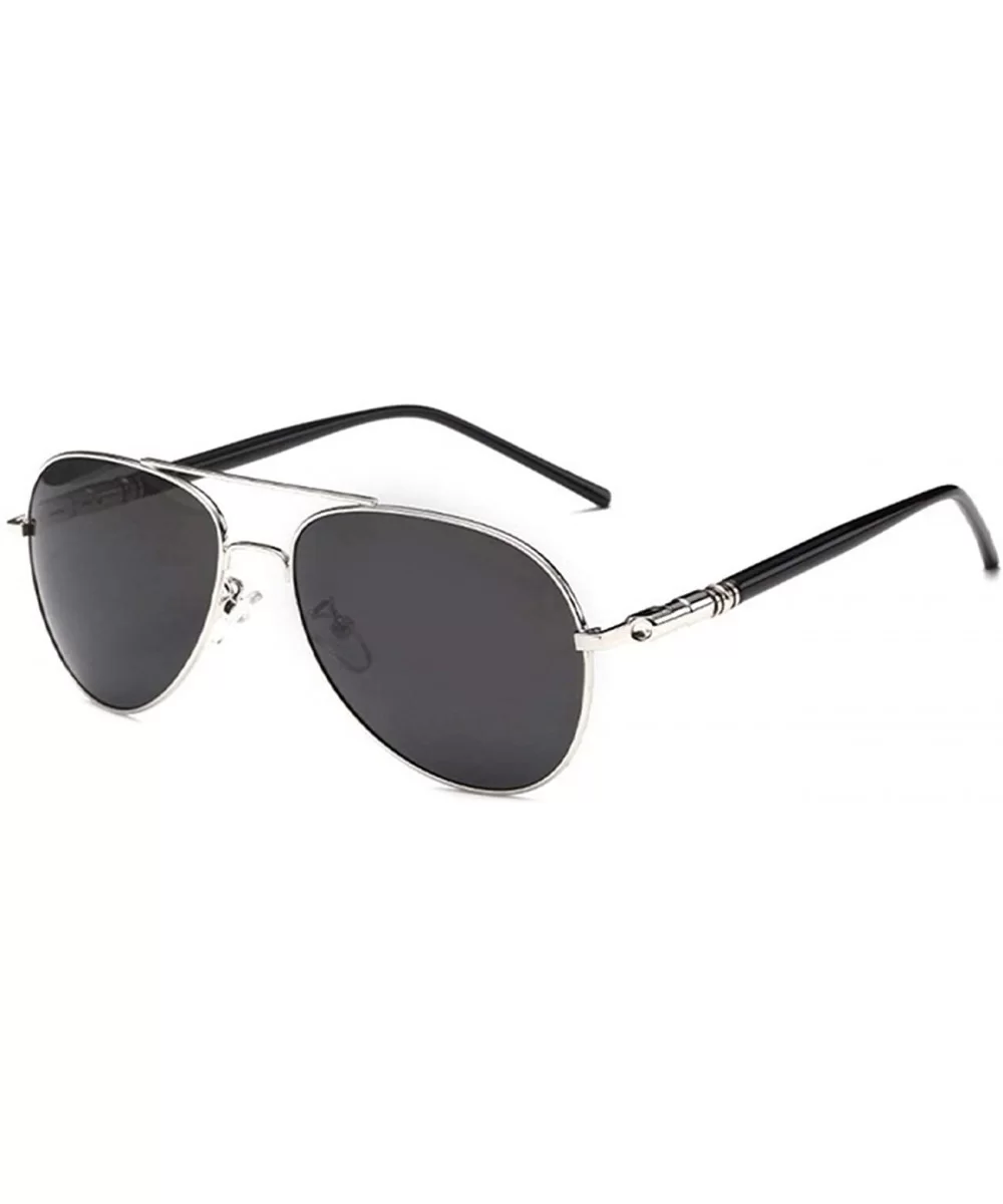 Polarized Sunglasses for Men Women-Classic Aviator Style-UV Protection 8084 - Silver - C5199UTH6L4 $10.48 Aviator