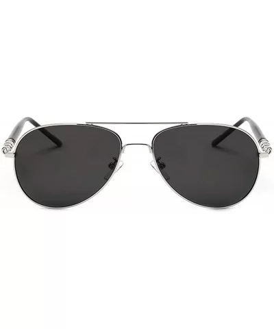 Polarized Sunglasses for Men Women-Classic Aviator Style-UV Protection 8084 - Silver - C5199UTH6L4 $10.48 Aviator