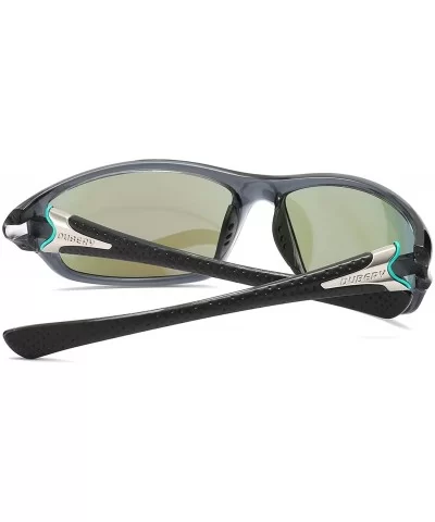 Men's Sports Polarized Sunglasses UV Protection Driving Cycling Baseball Fishing Shades D120 - Gray/Dark Blue - CH18SW2H8ED $...