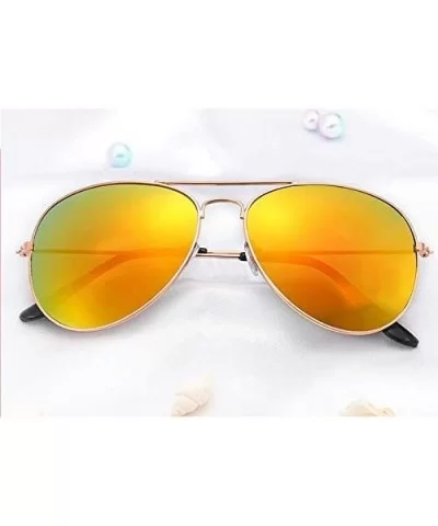 Vintage Oval Sunglasses Reflective Color Film Goggles for Women Men Retro Sun Glasses Eyes Protection - Style11 - CC18RLWZYHH...