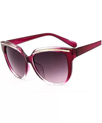 De Sunglasses 2019 Oculos Sol Feminino Women Er Vintage Cat Eye Black Clout Goggles Glasses - Rose Red - CC198AHSGI0 $49.77 G...