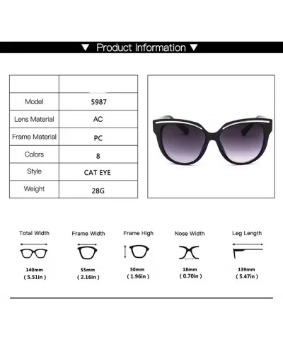 De Sunglasses 2019 Oculos Sol Feminino Women Er Vintage Cat Eye Black Clout Goggles Glasses - Rose Red - CC198AHSGI0 $49.77 G...