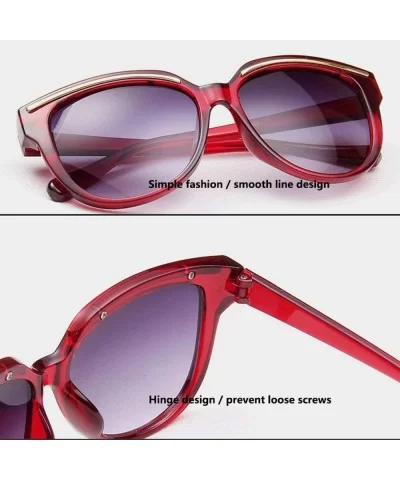 De Sunglasses 2019 Oculos Sol Feminino Women Er Vintage Cat Eye Black Clout Goggles Glasses - Rose Red - CC198AHSGI0 $49.77 G...