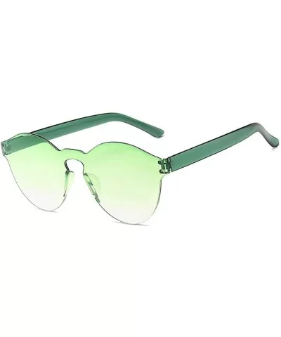 1pc Unisex Fashion Candy Colors Round Outdoor Sunglasses Sunglasses - Grass Green - CM199XT9GEX $28.50 Round