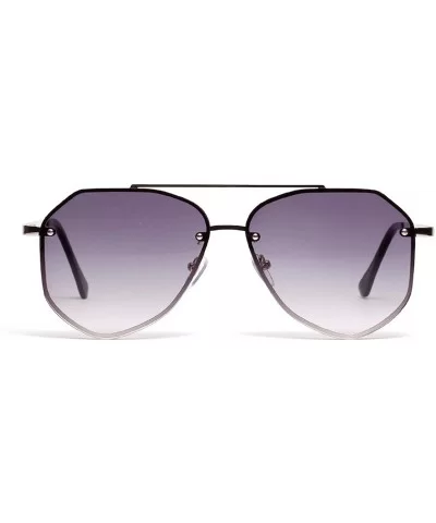 Men Women Retro Round Sunglasses Ladies Luxury Metal Color Vintage Mirror Polygonal Oversize Sun Glasses - 4 - CZ198ZRXDN9 $5...