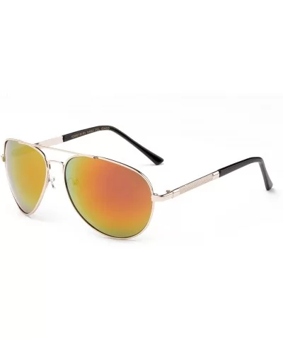 "Overpass" Pilot Comfortable Fashion Sunglasses - Orange - CM12M43BPDD $15.38 Aviator