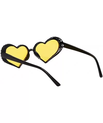 Women's Fashion Sunglasses Cat-Eye Glasses with Rhinestone - Yellow - CW18AK7934I $22.80 Goggle