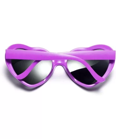 10 Packs Neon Colors Wholesale Heart Sunglasses - Purple - CO18CL48CWT $27.00 Oversized