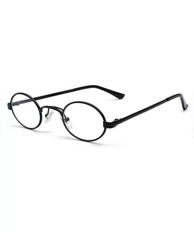 Tiny Oval Sunglasses Men Small Frame Vintage Women Sun Glasses Retro Round Decoration - Black With Clear - CE198AHMEQ2 $26.73...